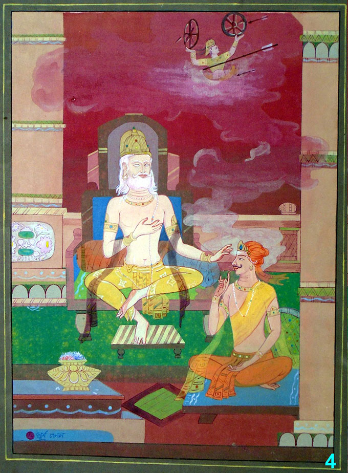 Sanjoy and Dhritarastra (Mahabharat)